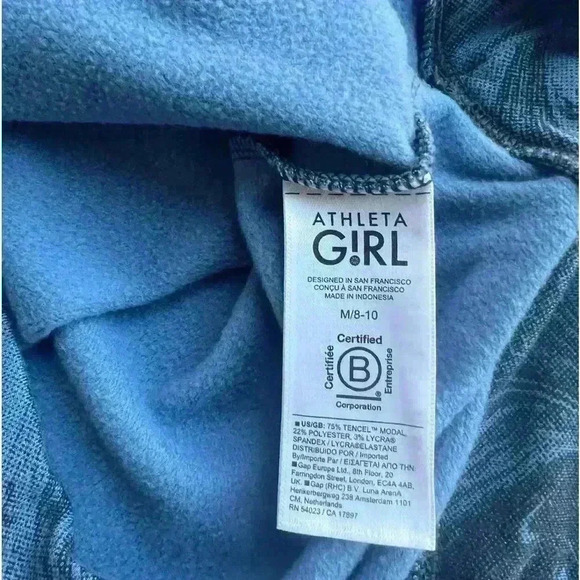 ATHLETA GIRL IN YOUR ELEMENT HOODIE 2.0 IN SUMI MARBLE BLUE  Size Medium 8/10 - Picture 6 of 7